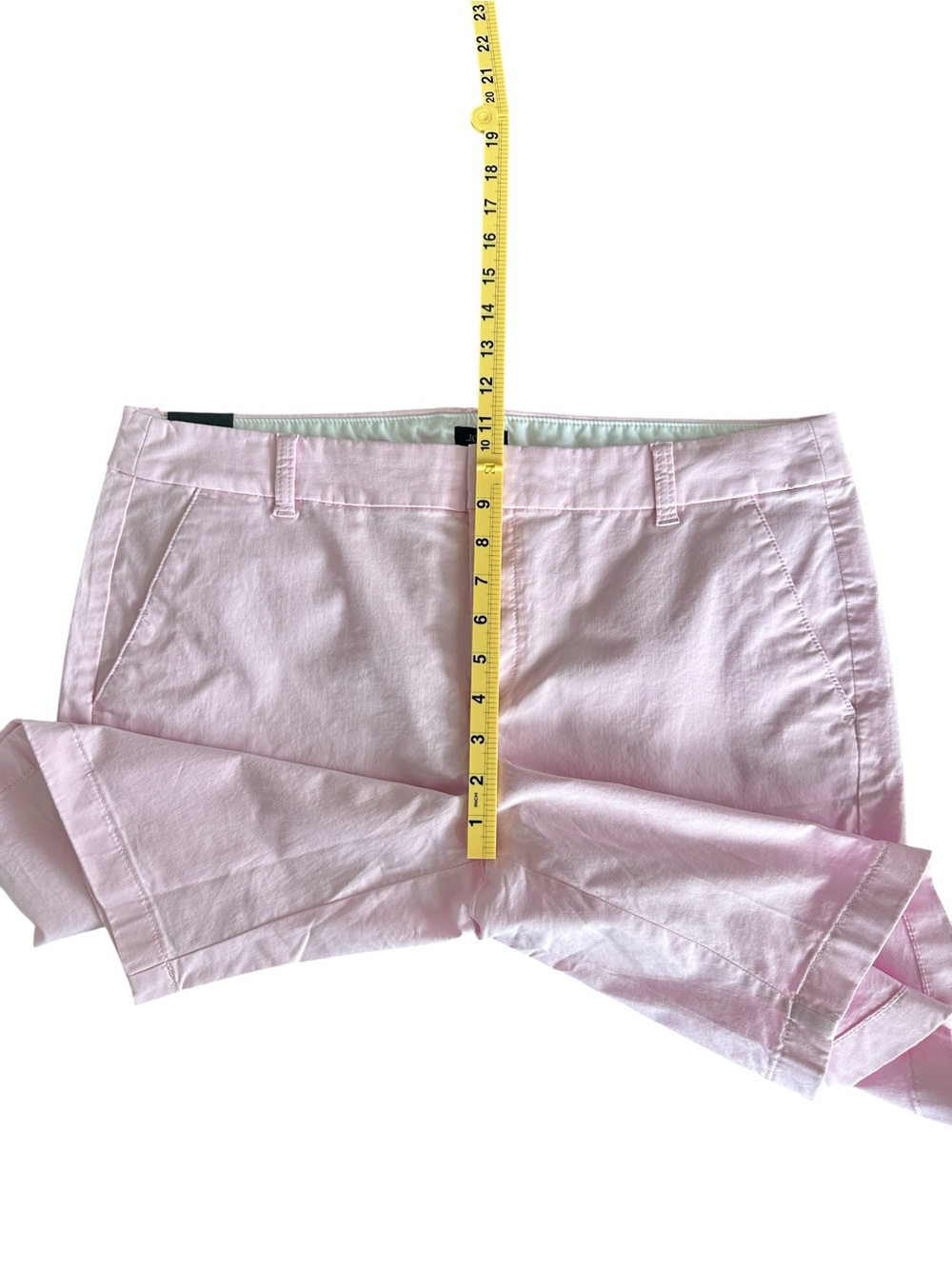 J. Crew Factory Women's 9" Frankie Bermuda Chino Shorts Pink Preppy NWT Size 14 - Picture 7 of 8